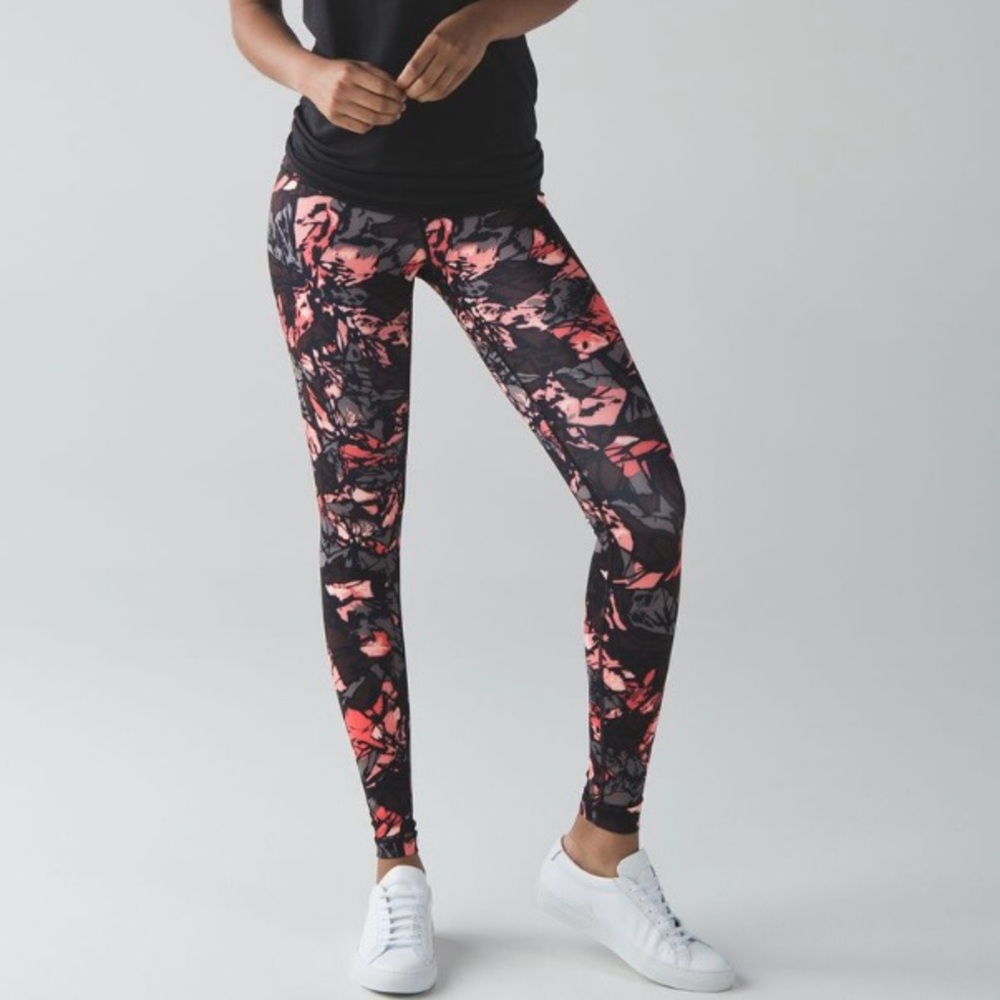 LULULEMON Paint Storm Espresso Multi Wunder Under Hi-Rise Pant 31" Luxtreme Sz 4